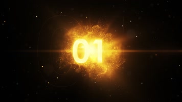 震撼粒子闪烁倒计时新年快乐鼠年大吉AE模板