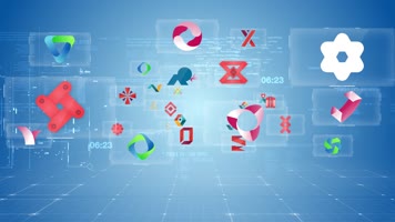 合作企业单位LOGO墙穿梭展示AE模板2