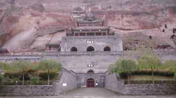 彬县大佛寺石窟寺石窟岩石文物佛像石佛文物