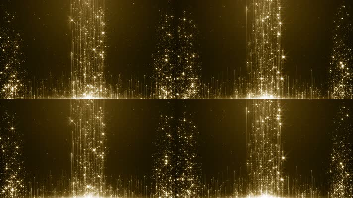 4K金色粒子上升舞台背景视频