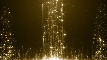 4K金色粒子上升舞台背景视频