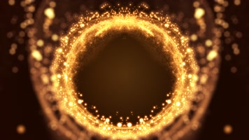 金色光晕粒子圆圈动画背景