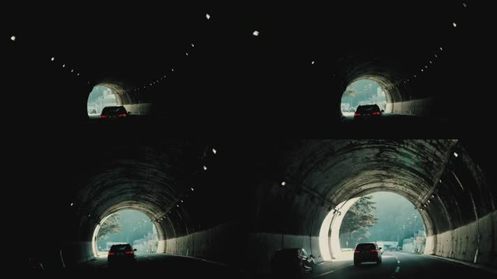 驾车穿过黑暗的隧道1080