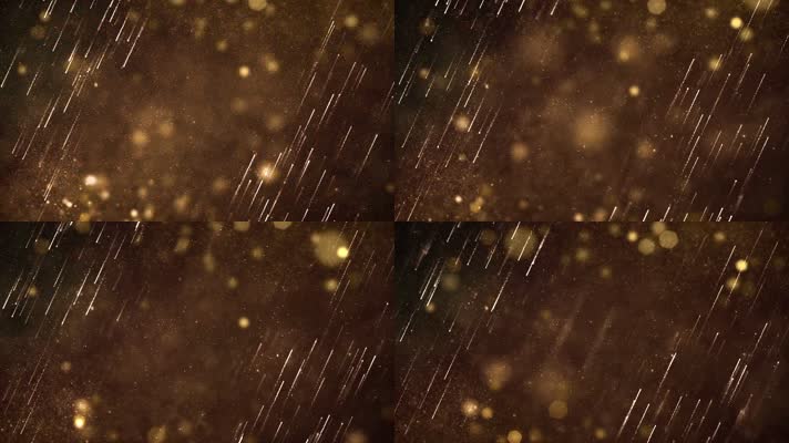 金色粒子洒落舞台背景
