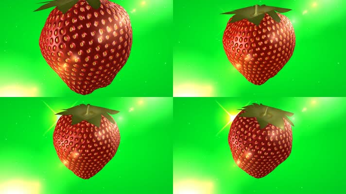绿幕视频素材草莓