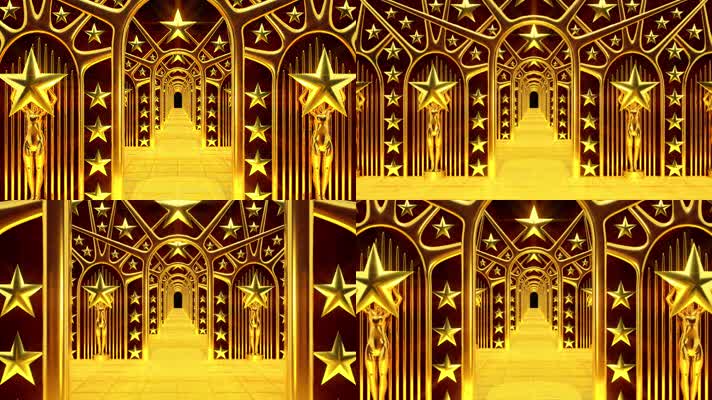 金碧辉煌大厅颁奖开场动画