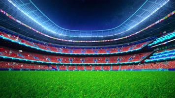 大气足球场 三维建筑动画体育场