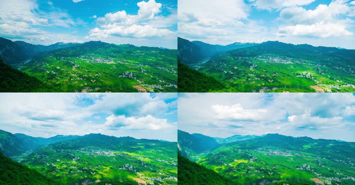 4k恩施大峡谷高山流云风光延时