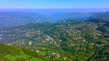 4k无人机航拍山川大地山村地脉