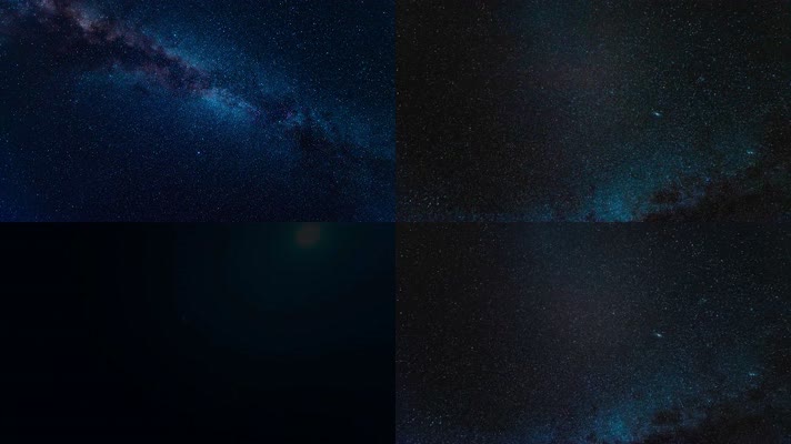 4K银河星空夜空宇宙星系运动素材