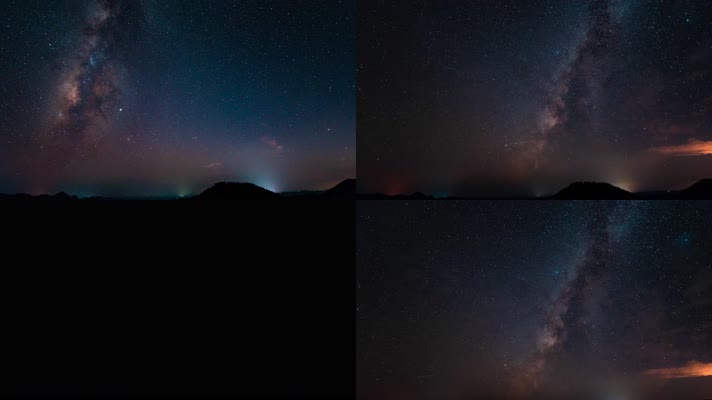 4K银河星空夜空宇宙星系运动素材