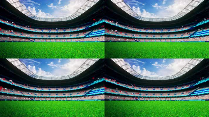 大气足球场 三维建筑动画体育场