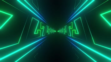 穿梭动感霓虹隧道VJ背景