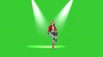绿幕视频素材街舞女孩