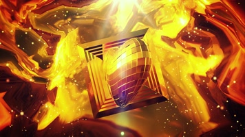 金光闪闪的心型VJ背景