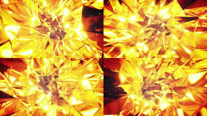 抽象金色发光VJ隧道背景