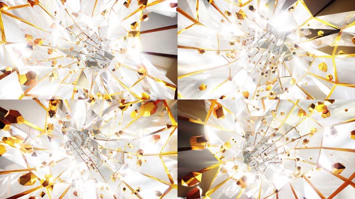 金色闪耀白色VJ隧道