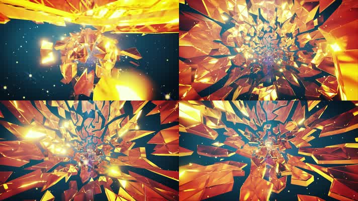 金色闪耀碎片VJ隧道