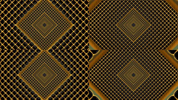 金色网格图案背景