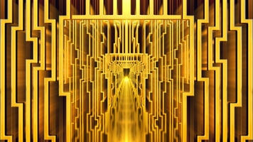 金色线框装饰艺术动画背景