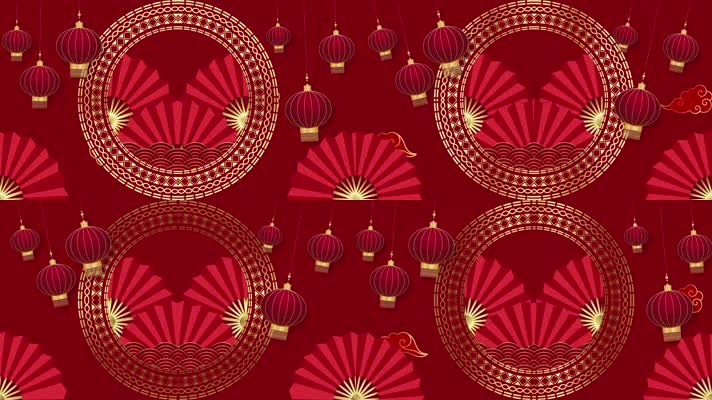 红色灯笼喜庆中国风动画背景