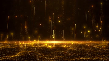 4k唯美金色粒子上升背景视频