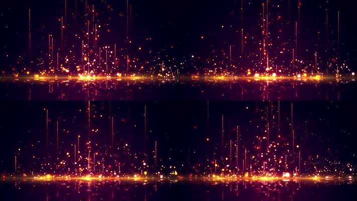 4K震撼唯美金色浪漫粒子背景素材