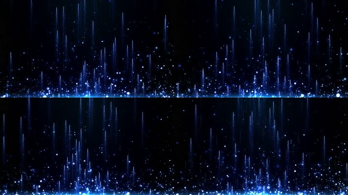 4K震撼唯美蓝色浪漫粒子背景素材