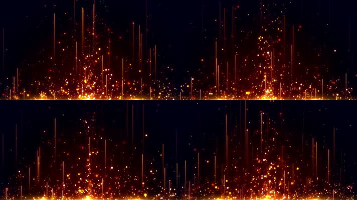 4K震撼唯美金色浪漫粒子背景素材