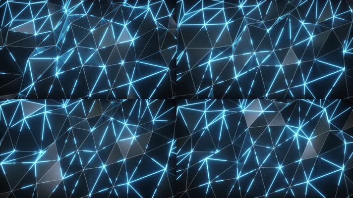 蓝色霓虹灯棱镜