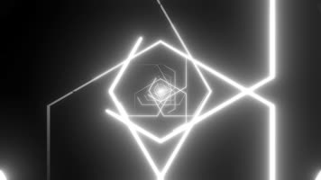 彩色霓虹线条VJ隧道背景