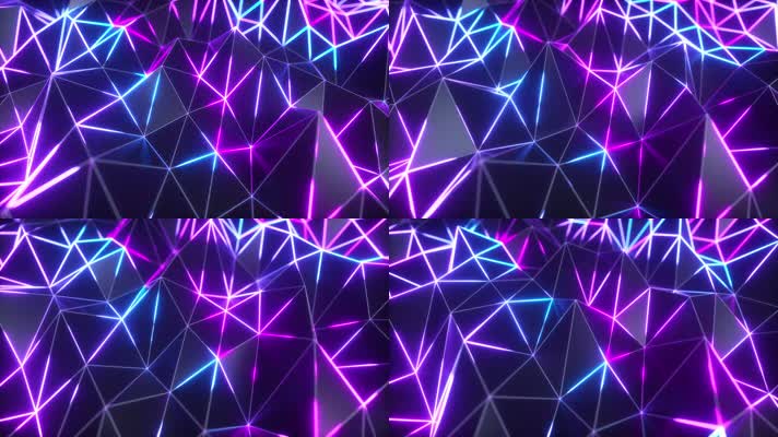 霓虹灯棱镜舞台背景视频