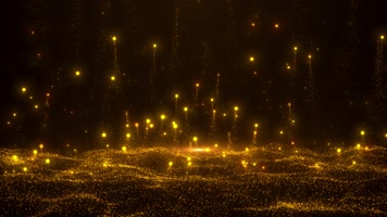 【原创】4K金色唯美粒子舞台背景视频