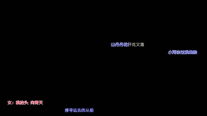 信天游DJ卡拉OK字幕带透明通道