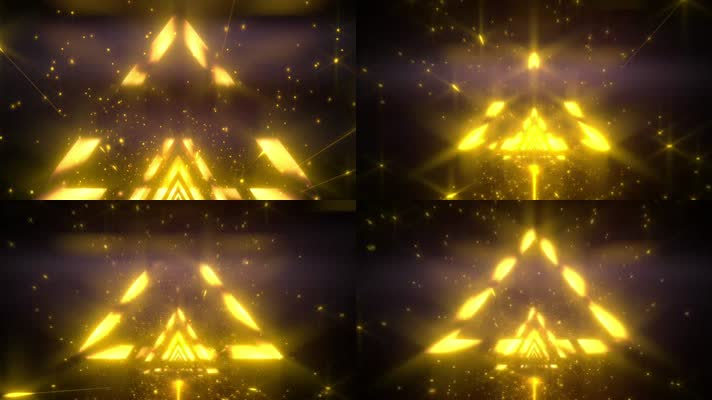 大气金色炫光粒子缩放背景