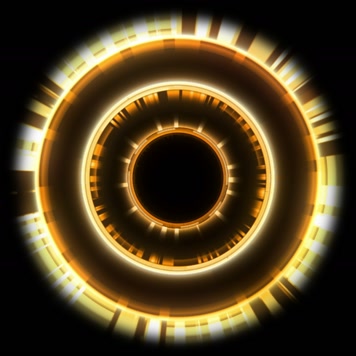 金色隧道穿梭 通道 舞台背景 