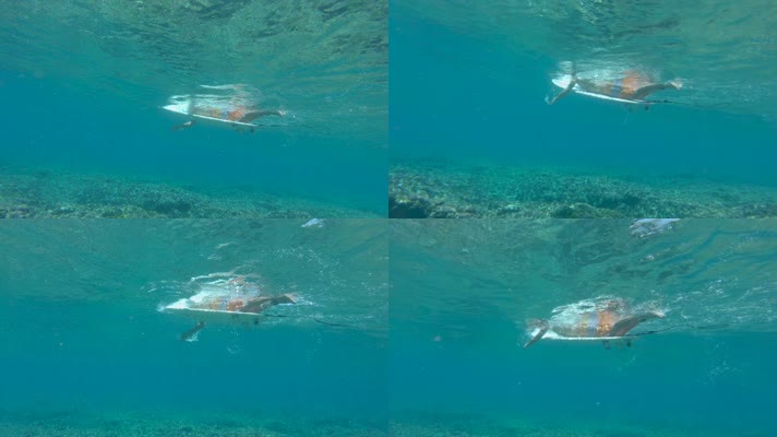 水下拍摄划水运动 升格视频
