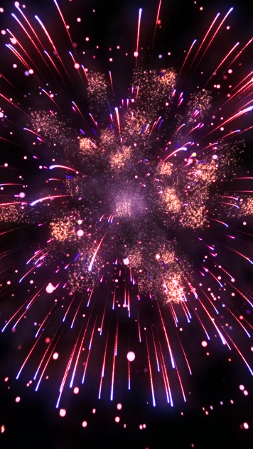竖版高清烟花粒子绽放07