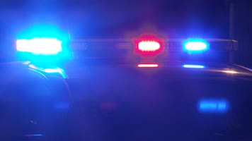 警车灯闪烁 警察 犯罪 正义 