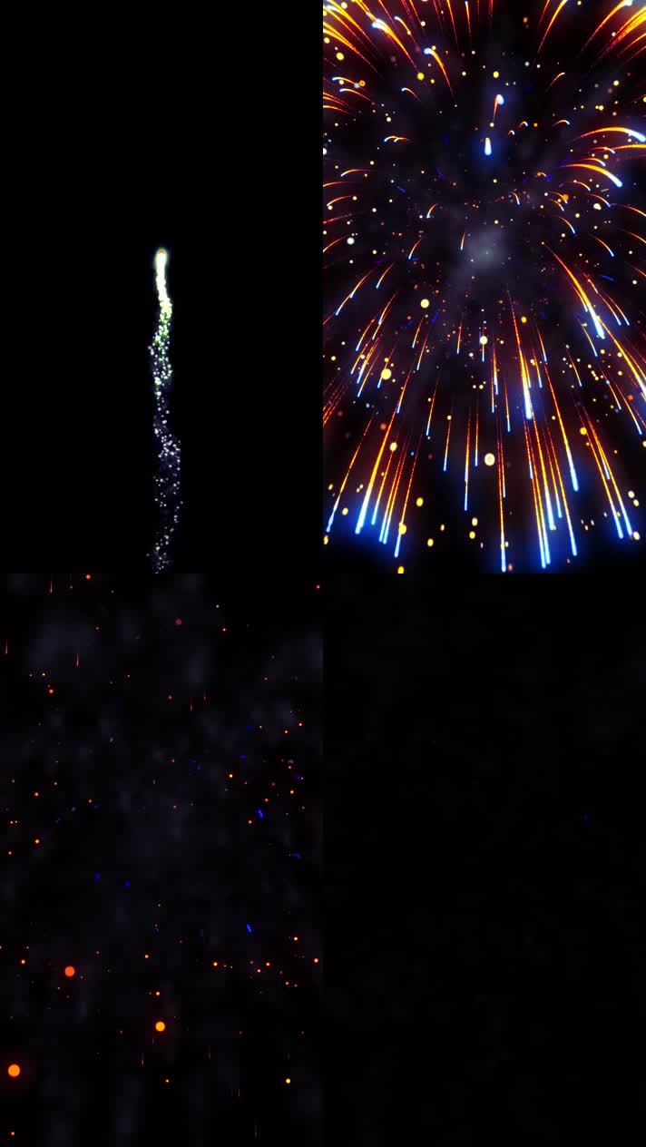 竖版高清烟花粒子绽放16