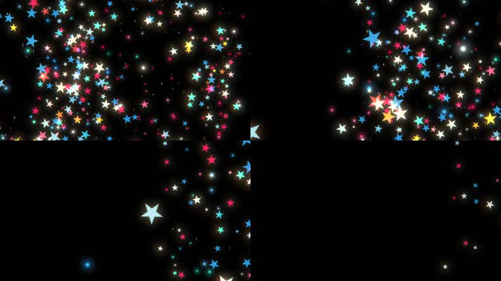 唯美卡通星星粒子 梦幻星星  