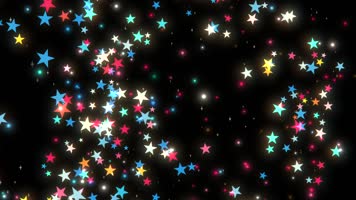 唯美卡通星星粒子 梦幻星星  