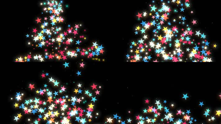 唯美卡通星星粒子 梦幻星星  