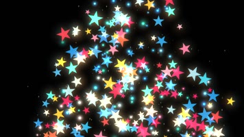 唯美卡通星星粒子 梦幻星星  