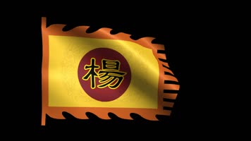 杨家将帅旗动态视频（带通道）