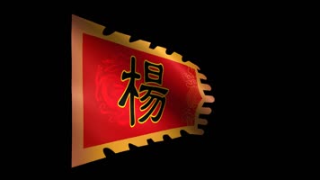 杨家将帅旗动态视频（带通道）