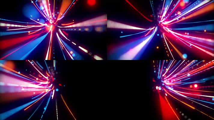 炫丽霓虹彩条缩放背景