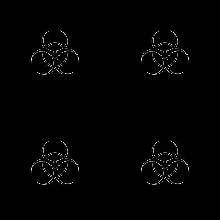 核武器 核标志 黑白动画 图标 