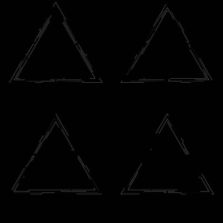 黑白网格 三角形 线框 HUD  
