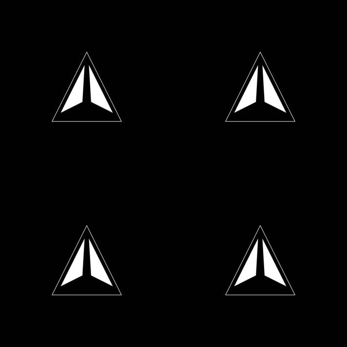 三角形 黑白动画 图标  